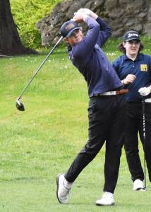 Nicholas Zeller-Singh/Kitsap News Group photos
Spartan Dane Byers ties for first with an 82.