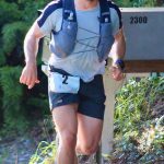 Nathanael Bate makes his way up a hill in the first half of the marathon. He placed second.