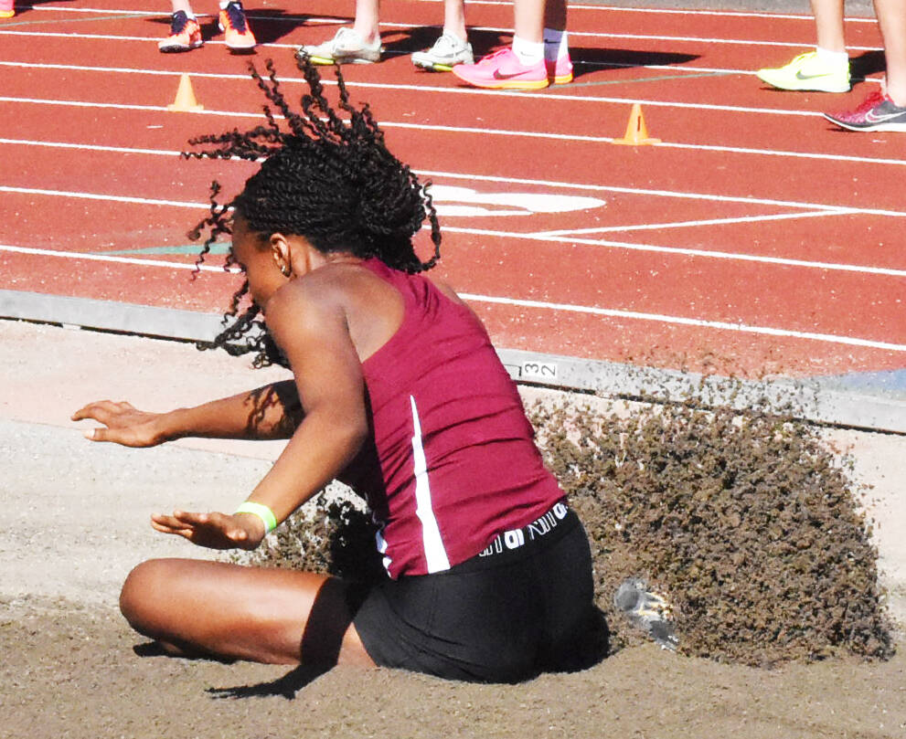 South Kitsaps Angelique Bernard competes in the long jump.