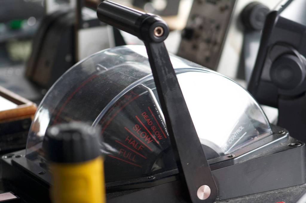 The throttle of the Kennewick.