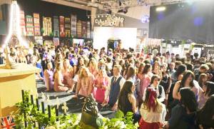 WMS courtesy photo
Over 100 volunteers and community partners worked together on the 8th Grade Banquet at Woodward Middle School June 1. The long-standing Bainbridge Island tradition is a celebration of the middle school years and a way to send off the class to high school. This years banquet theme was Jet Set Joy Ride and featured decorated zones from around the world.