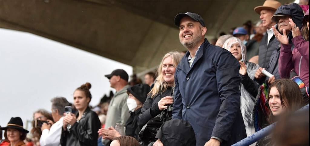 Families of the graduates were all smiles as they were under cover of the stadium.