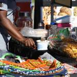 Prudence Brownell sold Liberian and Ghanan goods and treats during the Juneteenth festivities.