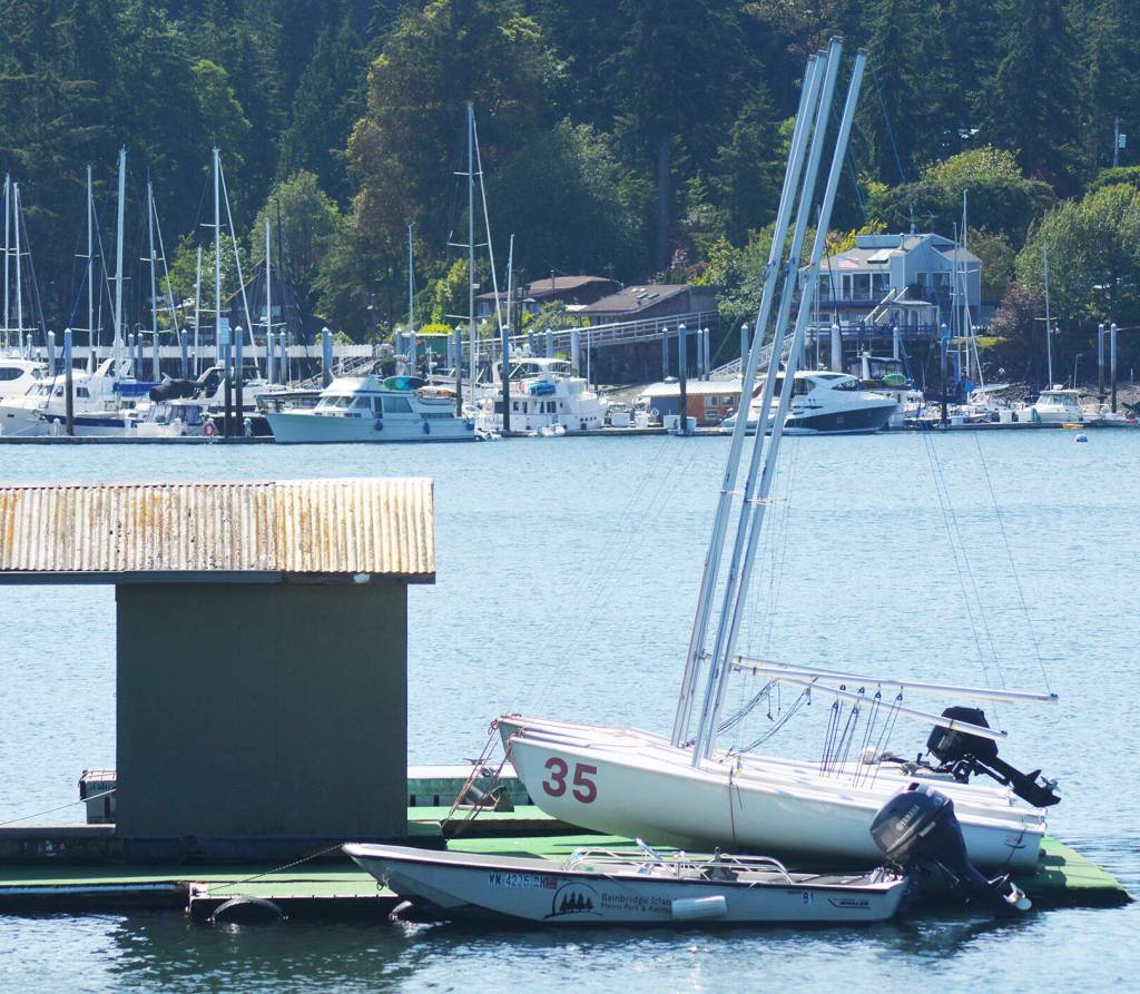 Sailboats ready for use in Eagle Harbor.