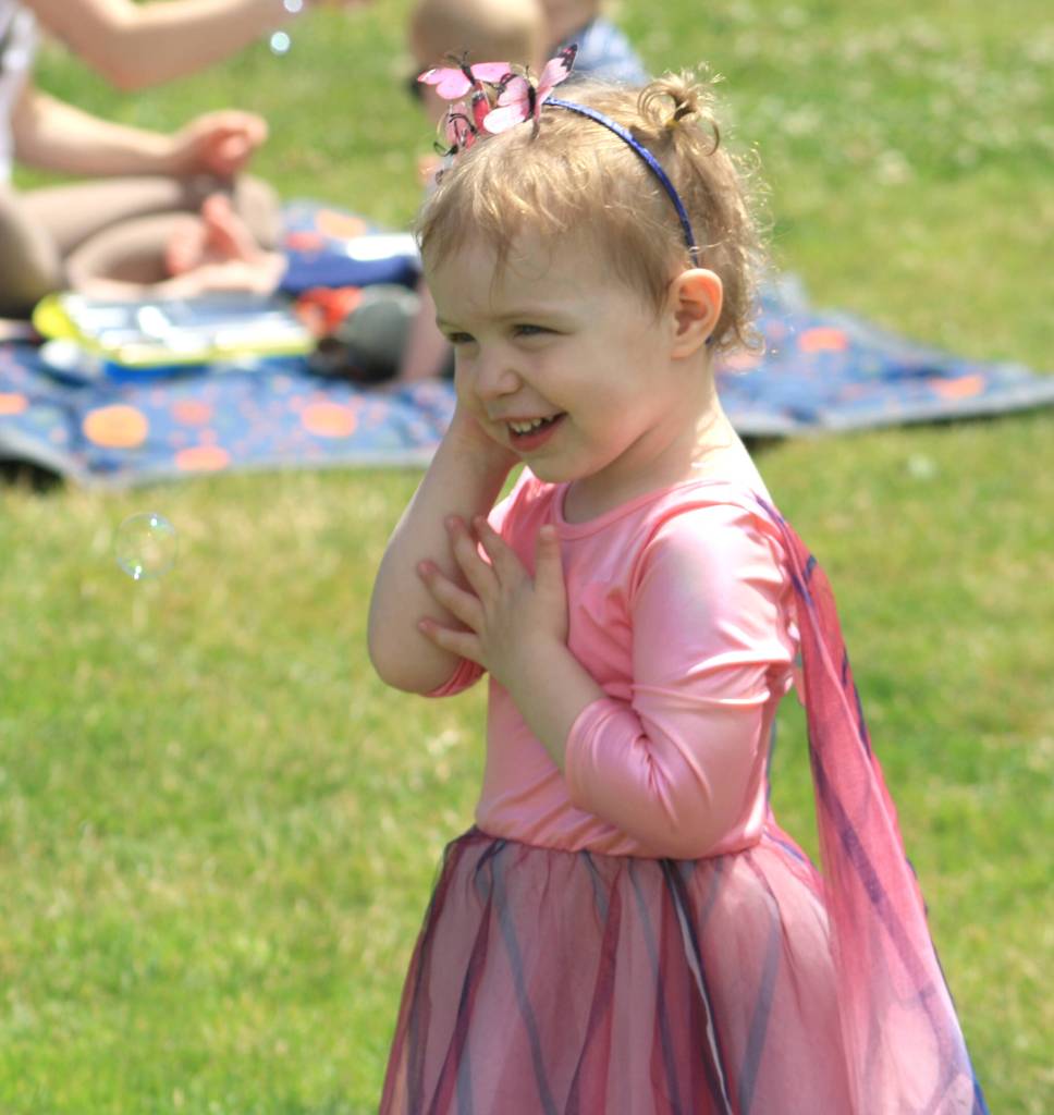 Bubbles were enchanting for some of the younger attendees.