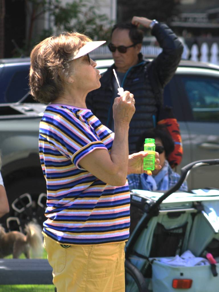 Some folks brought their own bubbles.