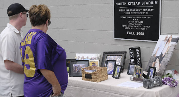Those who attended the celebration of Dave Snyder's life were able to see various displays.