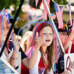 Kids enjoyed being in the parade and watching it, too, with U.S. flags seen all over at the event.
