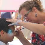 Visitors enjoyed patriotic face painting.