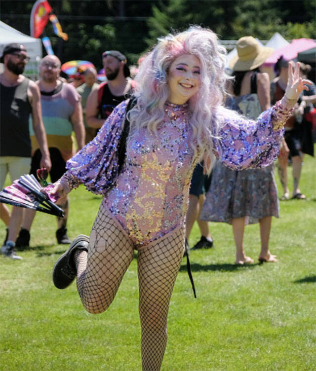 Matzah provides an informal performance at the Kitsap Pride Festival.