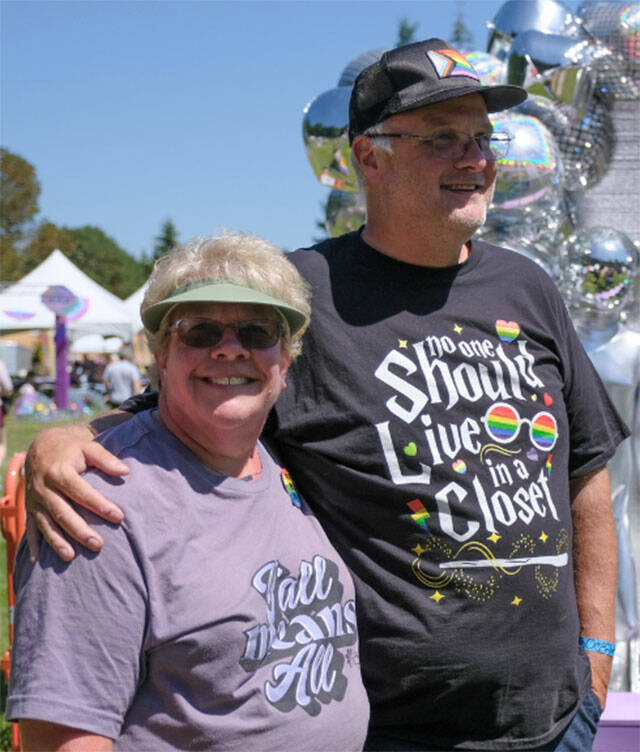 Paul and Lisa Birkenfeld of the Central Kitsap School District attended the Kitsap Pride Festival.