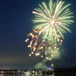 Damon Williams/Kitsap News Group photos
Boaters and people on the dock enjoy the Whaling Days fireworks show on the Silverdale waterfront July 26.