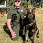 K-9 Echo with deputy Will Jenkins.