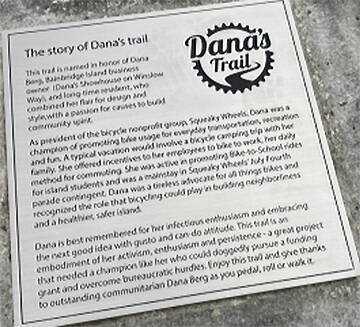 Squeaky Wheels helps with Danas Trail.