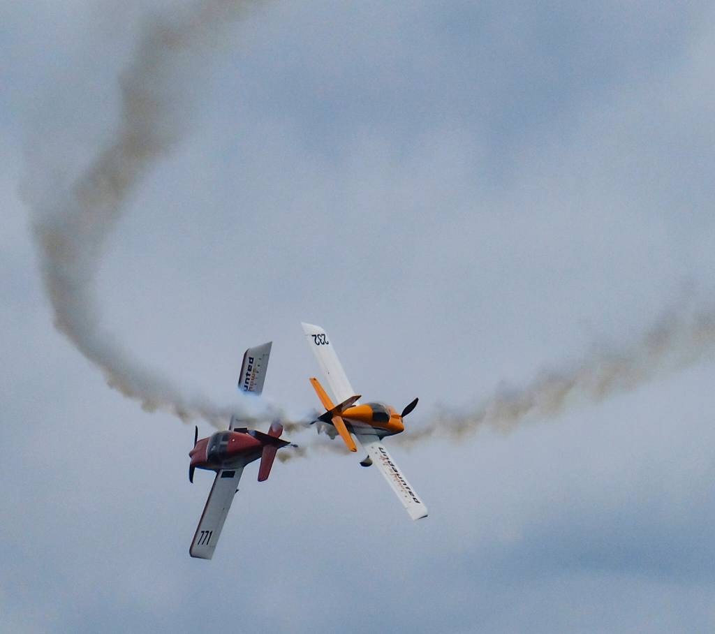 Acrobatic planes are popular, and smoke is let out so fans on the ground can see their paths better.