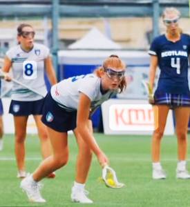 James family courtesy photos
Ainsley James controls the ball against Scotland.