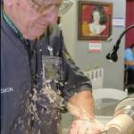 Fair institution Larry Lemon turns a mean lathe.