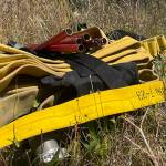 BIFD gear, including hoses, at the burn site.