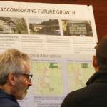 Molly Hetherwick/Kitsap News Group photos
A posterboard titled Accommodating Future Growth in a public information and comment session in Island Center.