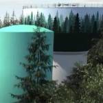 This image shows what the new bigger water tank will look like next to the old one.