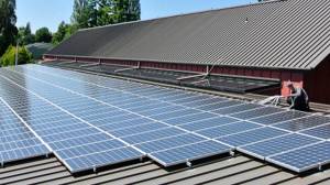 COBI courtesy photo
The solar system atop City Hall is all locally made panels and covers about 20% of the buildings energy needs each year.