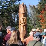 Molly Hetherwick/Kitsap News Group photos
About 200 people watch the Welcome Pole dedication ceremony Oct 9.