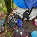 Britney Fletcher-West/Kitsap News Group
A HEART team member clearing out an encampment in Kitsap County.