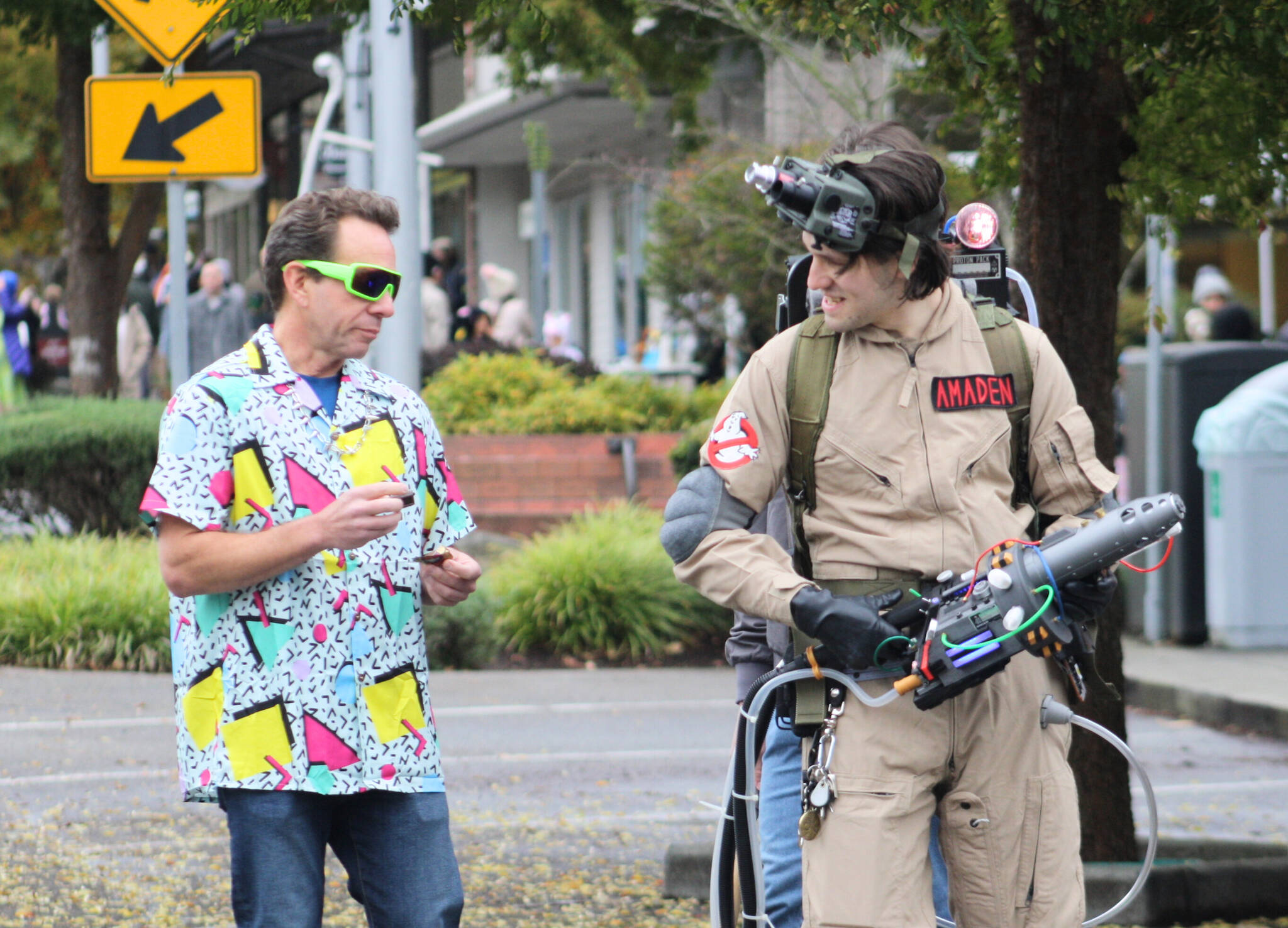 A ghostbuster meets a 1990's icon.