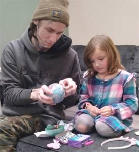 Hicks-Cook courtesy photos
Dad Casey Henrion and daughter Anabel play together.