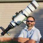 Puhl and his 6-inch diameter photography telescope.