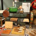 Leather gifts for sale at the winter night market.