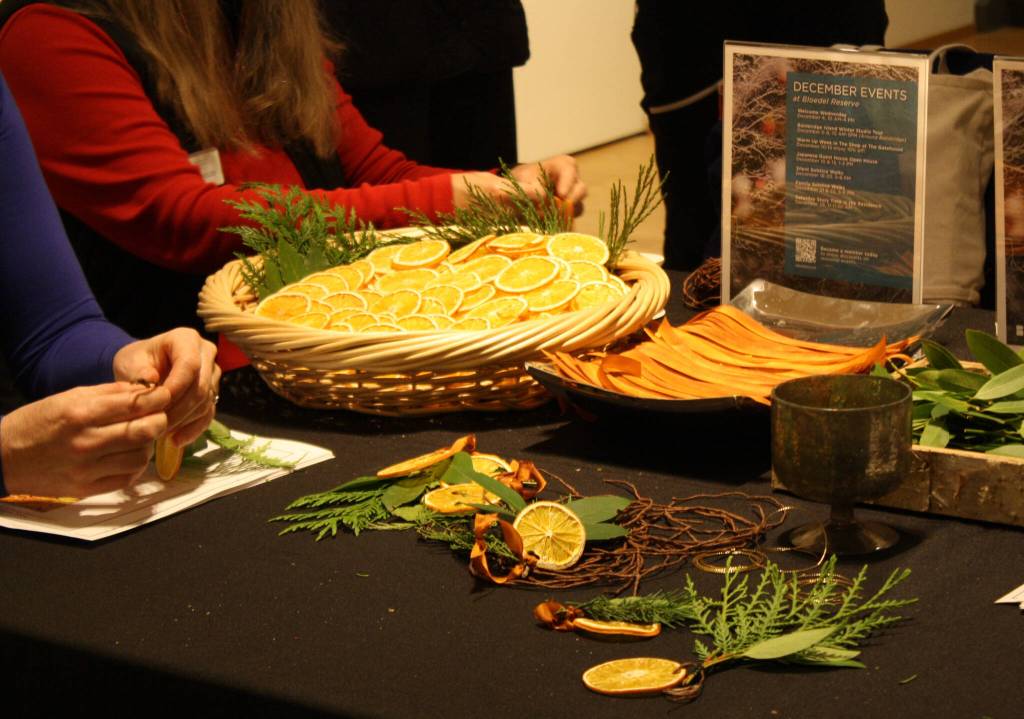 Inside BIMA, attendees could visit a miniature wreath-crafting station.