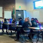 Britney Fletcher-West/Kitsap News Group photos
Horse owners, riders, veterinarians, local farm owners and pony club members gathered Jan.11 at the Poulsbo Fire Station for a free equine nutrition seminar hosted by the Bainbridge Island Pony Club.