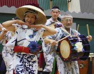 Molly Hetherwick/Kitsap News Group photos
Taiko performers from Seattle Kobon Taiko open the show with an introductory dance.