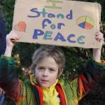 Many kids took their message of peace very seriously.