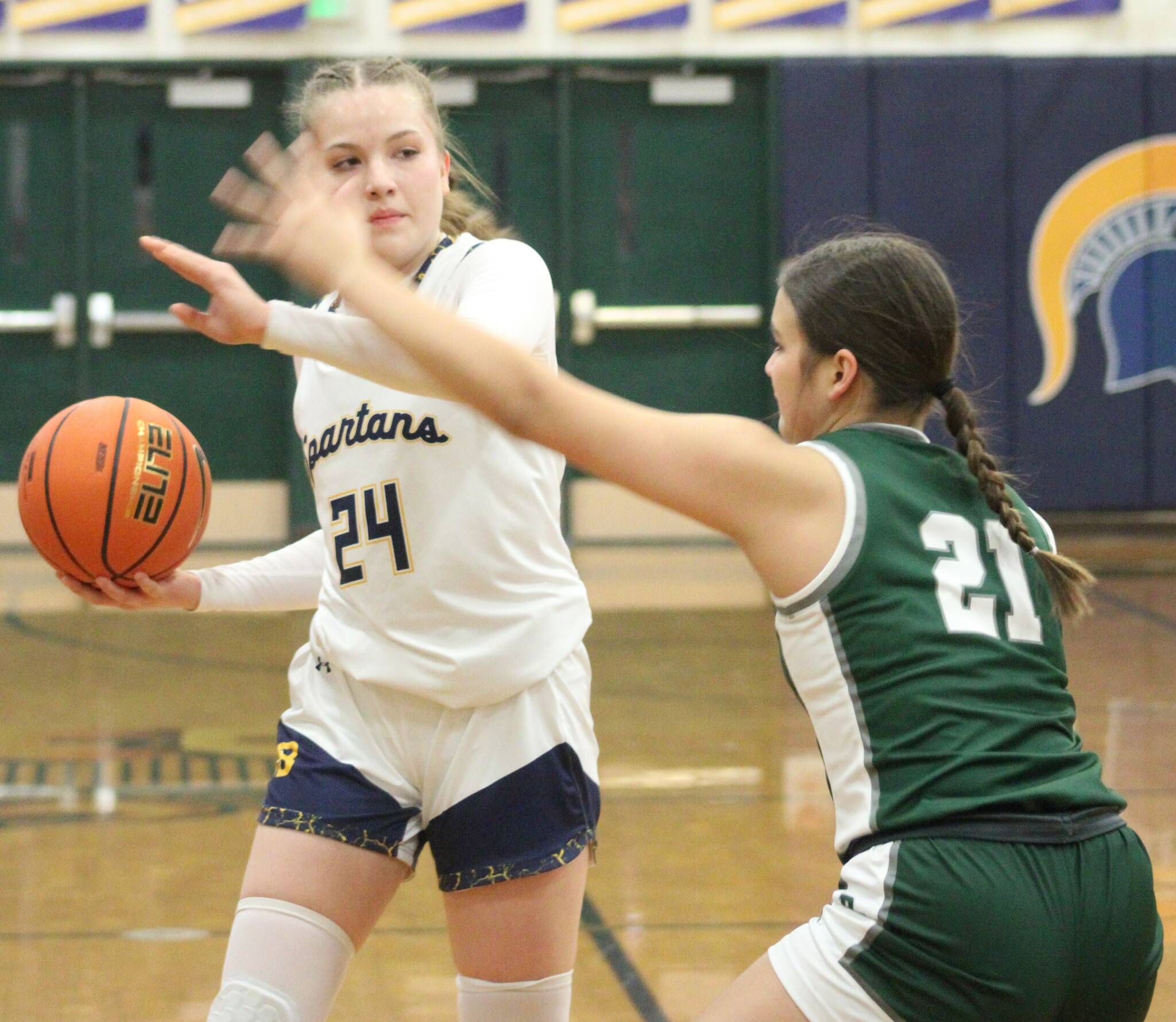 Luke Caputo/Kitsap News Group
Spartan senior Bella Ramirez sets up a play in a game against Port Angeles Jan. 21.