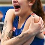 Allie Wildsmith is elated after high jumping almost 5-foot-11 inches.