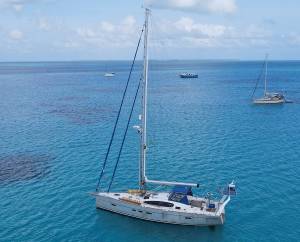 Anderson courtesy images
Harry Andersons sailboat Phywave in some of the beautiful waters on his voyage.