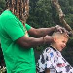 Chastity Malatesta courtesy photos
Donald Swa Francois gives Teo Malatesta a fade at an outdoor barbershop.