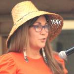 Luke Caputo/Kitsap News Group photos
Hall of Fame inductee Tleena Ree Ives, former North Kitsap Viking and member of the Port Gamble SKlallam Tribe who played for the Olympic College womens basketball in the mid-1990s, gives her acceptance speech during the ceremony Feb. 1 at the Kiana Lodge.