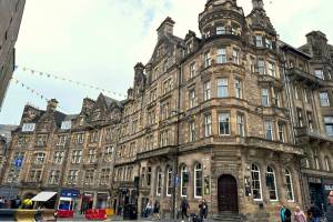 The Woollen Mill on the Royal Mile in Edinburgh, Scotland  is one of the iconic destinations you will be able to visit on your travels with Debbie Sonandre, Owner of Celtic Crossroads.