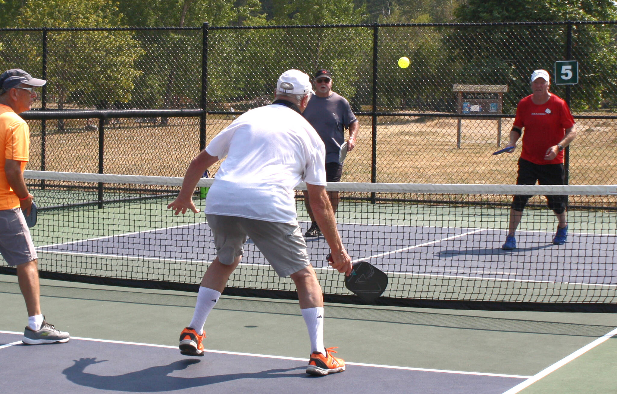 File photos
Pickleball players compete during the 2024 Founders Tournament on Bainbridge Island.