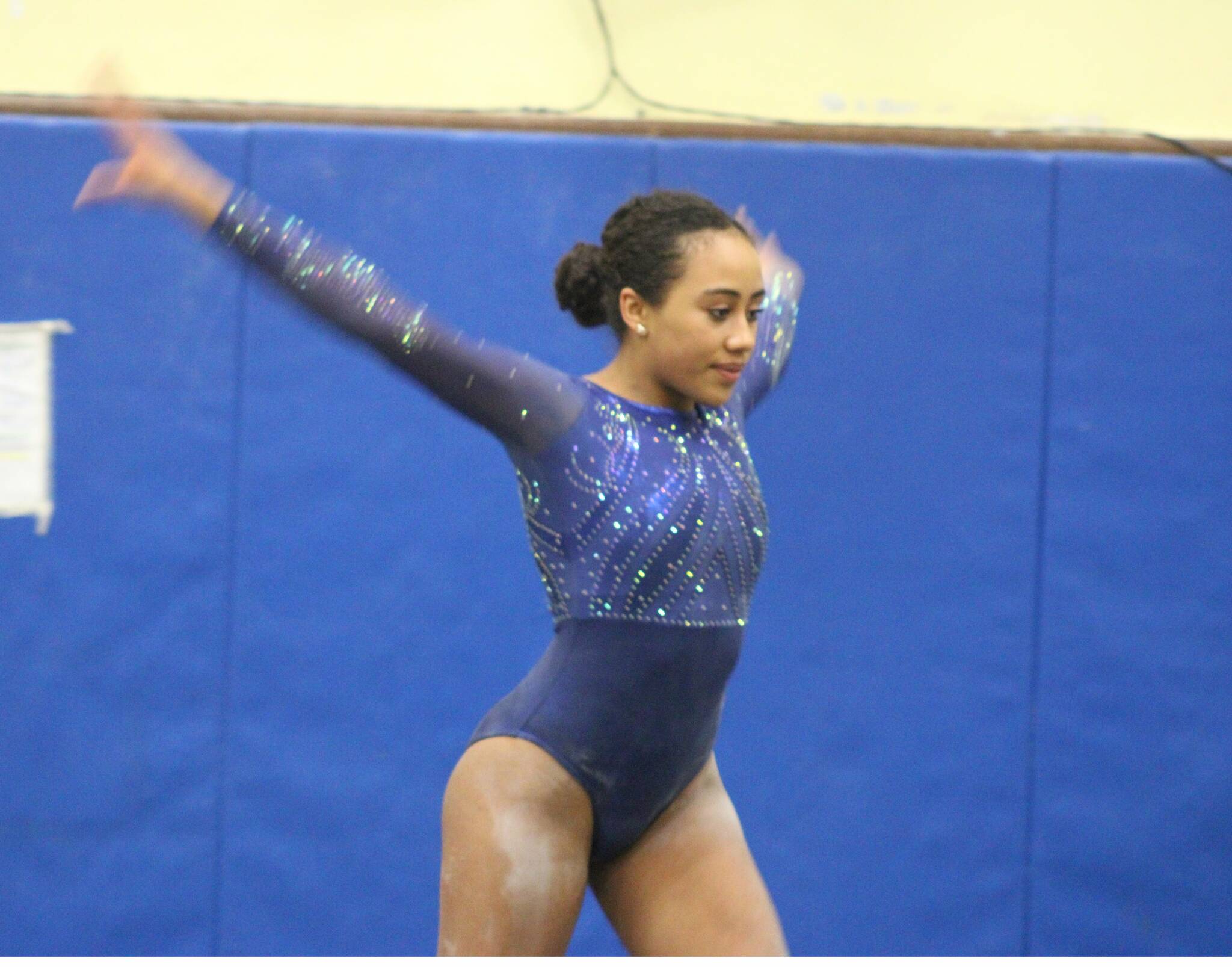 File photo
Freshman Spartan Maya Jimenez placed 14th overall on the balance beam at state.
