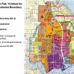 City of BI courtesy image 
A rough sketch of potential options for changes to the Winslow Subarea.