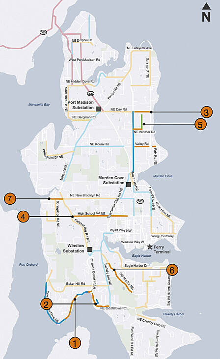 PSE courtesy image
A map showing the PSE distribution projects on the island.