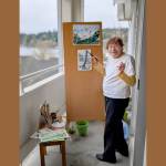 With watercolor, theres no going backyou just move forward with whats on the paper. Its kind of like life, says Bainbridge Senior Living resident, Ann Brown. Photo courtesy of Bainbridge Senior Living.