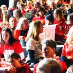 Molly Hetherwick/Kitsap News Group photos
About one-third of the Town Hall meeting attendees wore red to show support for public education.