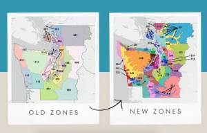 NWS courtesy images
A diagram of the new forecast zones across Western Washington.