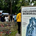 Attendees gather for the ceremony.