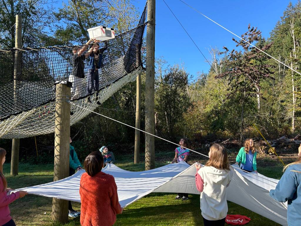 Caroline Little courtesy photo
Hyla students perform a drop test to analyze waters behavior in microgravity.